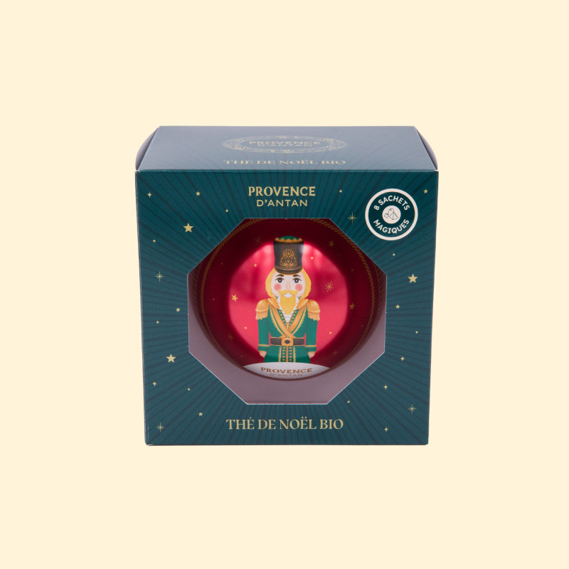 Thé Féérique de Noël Bio – Boule métal à suspendre avec 8 sachets
