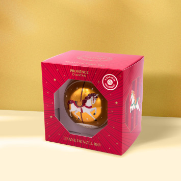 Coffret Tisane Féérique de Noël Bio – Boule à suspendre 8 sachets