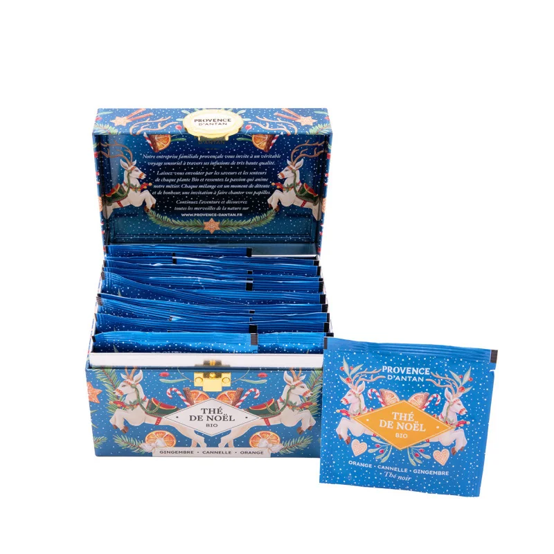 Coffret Thé de Noël Gingembre & Cannelle Bio – 20 sachets