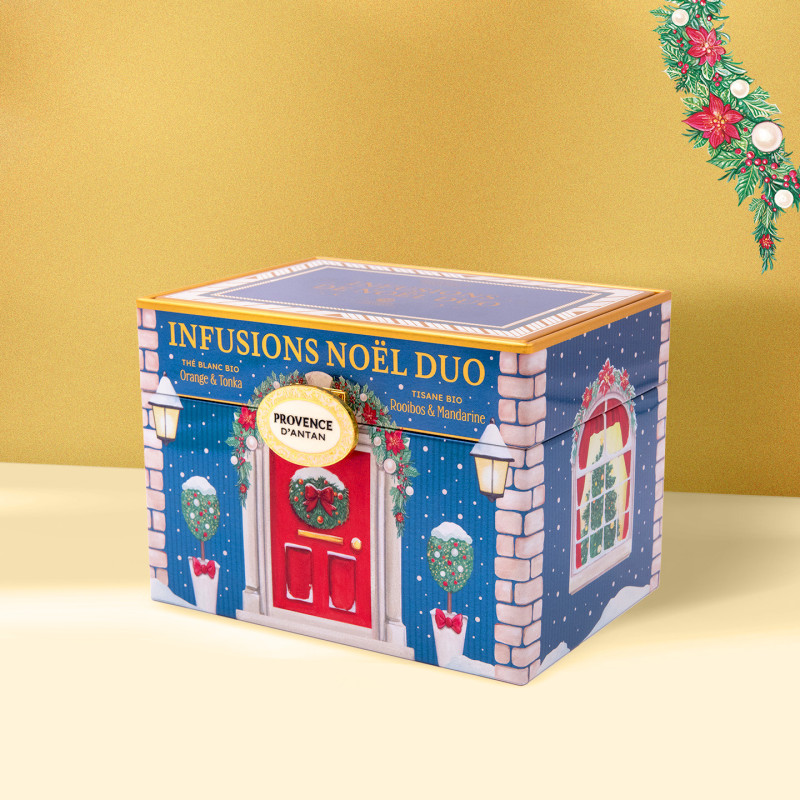 Coffret métal Assortiment Thé & Tisane de Noël Bio – 20 sachets