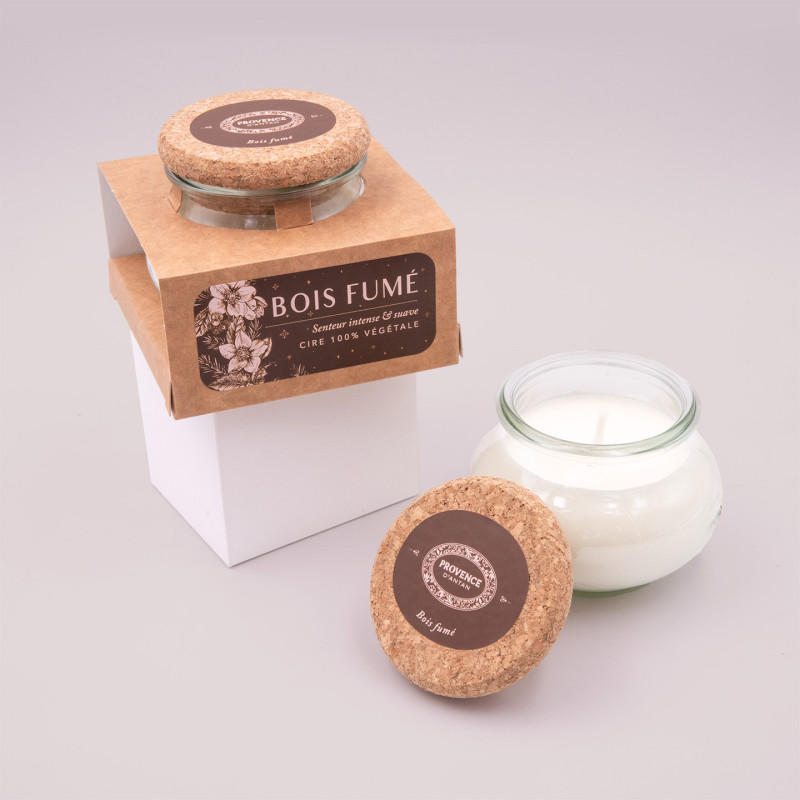 Artisanal Candle Smoked Wood – Provence d’Antan 140 g