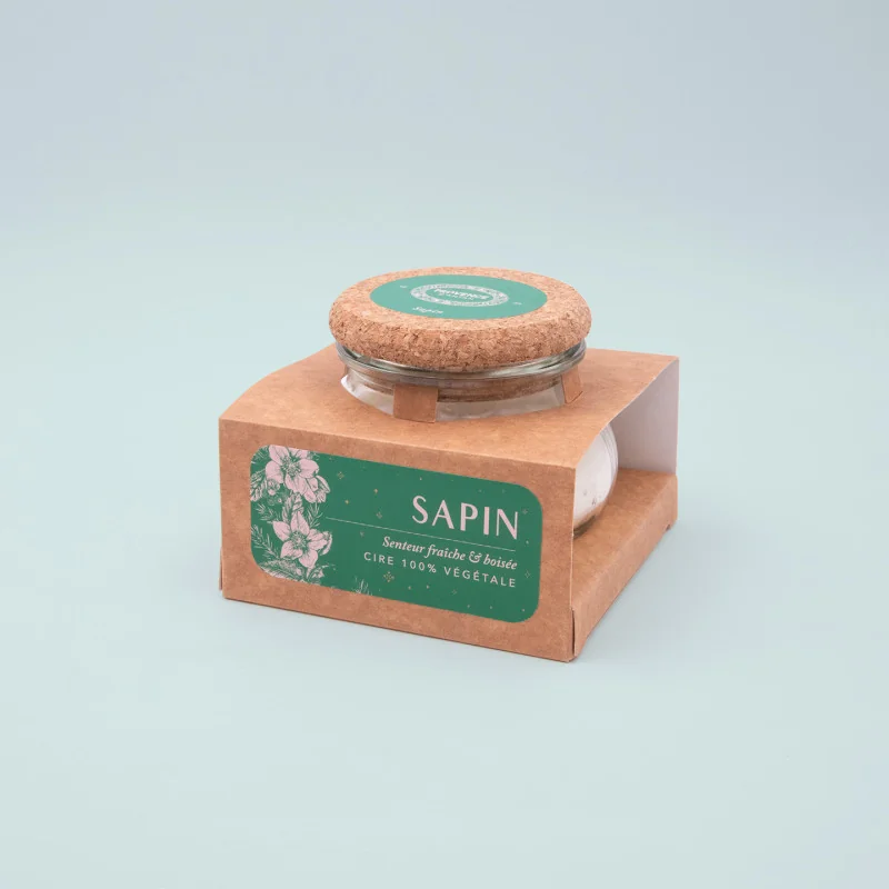 Bougie artisanale Sapin – Provence d’Antan 140 g