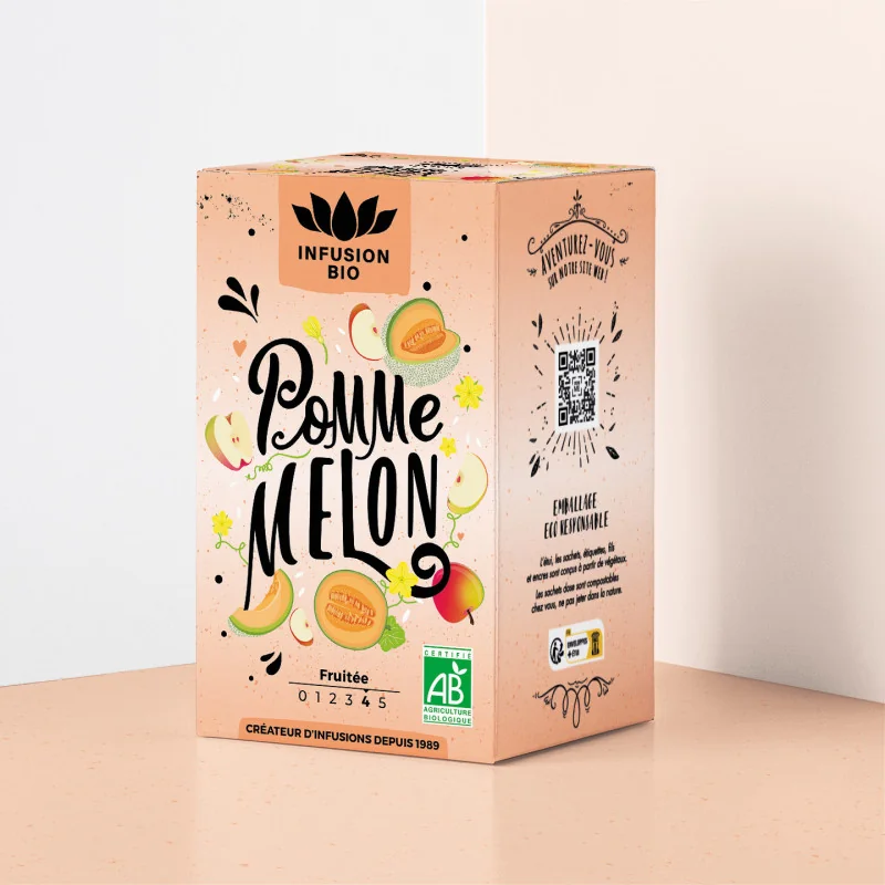 Organic Apple Melon Herbal Tea – Refreshing & Fruity