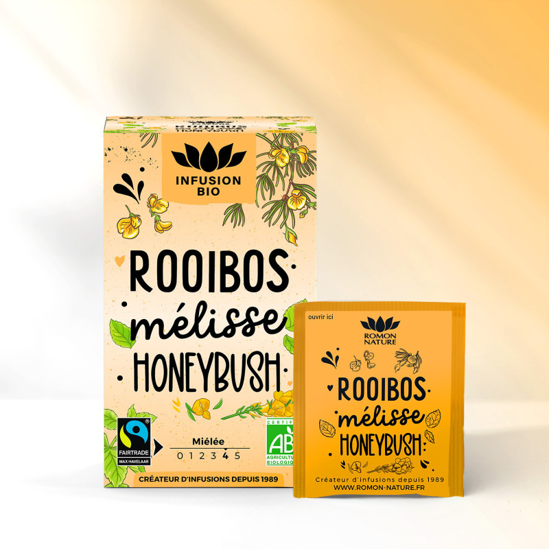 Infusion Bio Rooibos Mélisse – Florale & citronnée