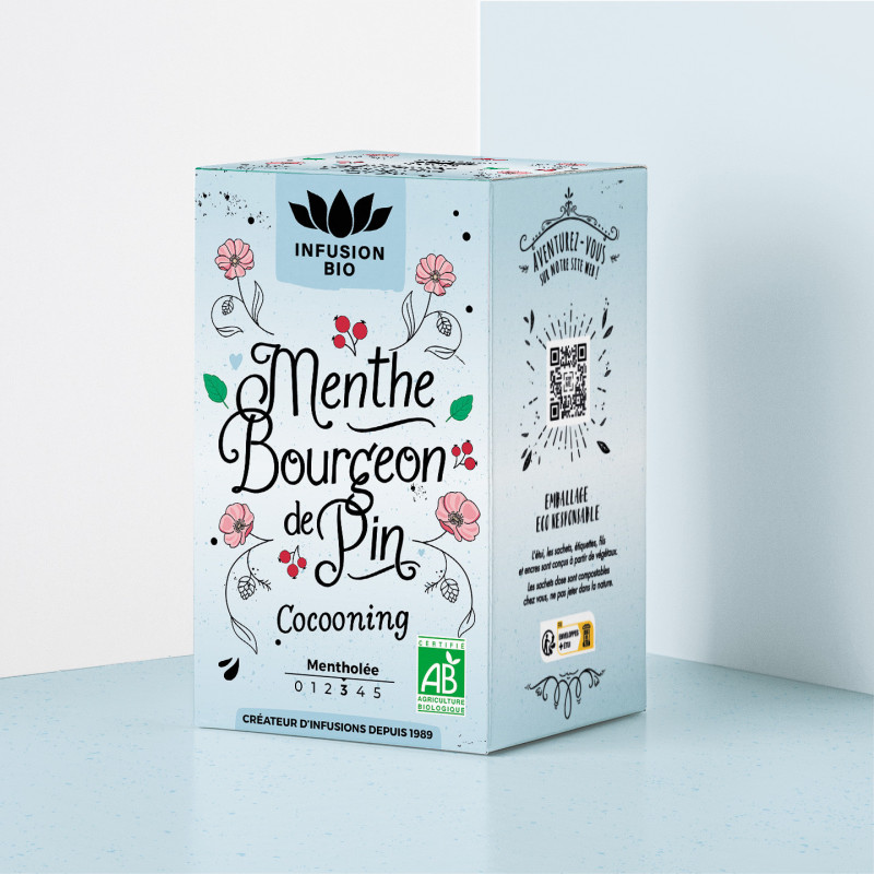 Organic Mint & Pine Bud Tea – Herbal Freshness & Forest Calm