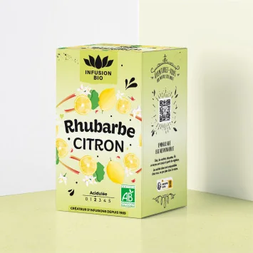 Organic Rhubarb & Lemon Herbal Tea – Fresh & Aromatic