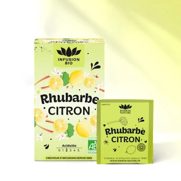 Infusion Bio Rhubarbe Citron – Fraîche & aromatique
