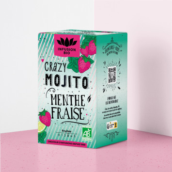 Infusion Bio Crazy Mojito Fraise – Fraîche & fruitée