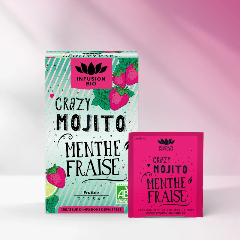 Crazy Mojito Strawberry Organic Herbal Tea – Fresh & Fruity