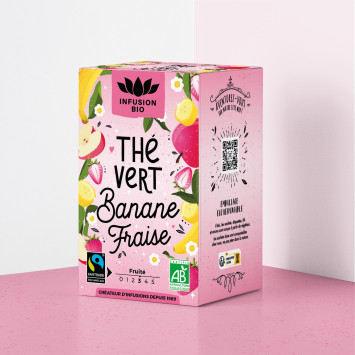 Organic Green Tea – Banana & Strawberry – Fruity & Delicate