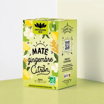 Infusion Bio Maté Gingembre Citron – Zestée & épicée