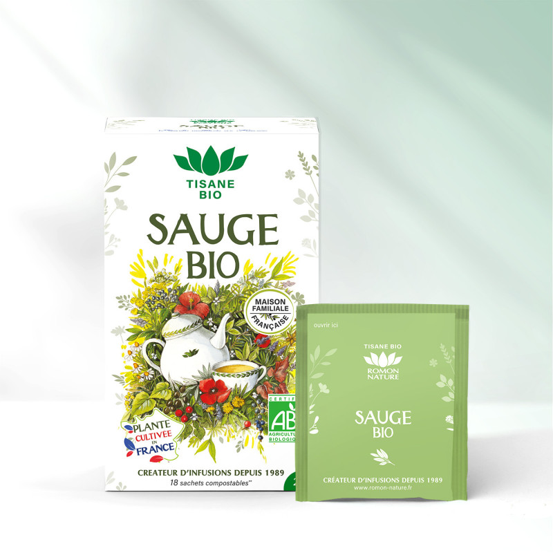 Organic Sage Tea – 18 Bags | Romon Nature