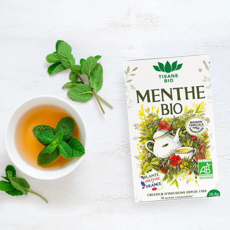 Organic Mint Tea France* – 18 Bags | Romon Nature