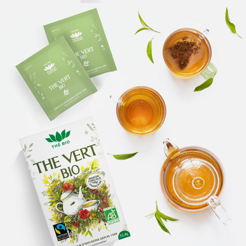Organic Green Tea Herbal Tea* – 20 Bags | Romon Nature