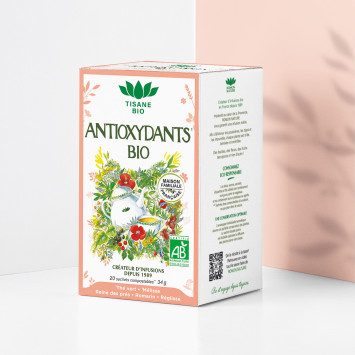 Tisane Bio Antioxydants – Infusion Thé Vert et Plantes