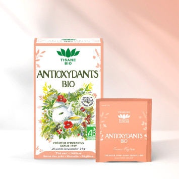 Tisane Bio Antioxydants – Infusion Thé Vert et Plantes