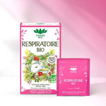 Tisane Bio Respiratoire – Infusion au Thym & Menthe Poivrée