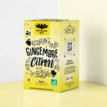 Organic Ginger Lemon Infusion* – 16 Bags | Romon Nature