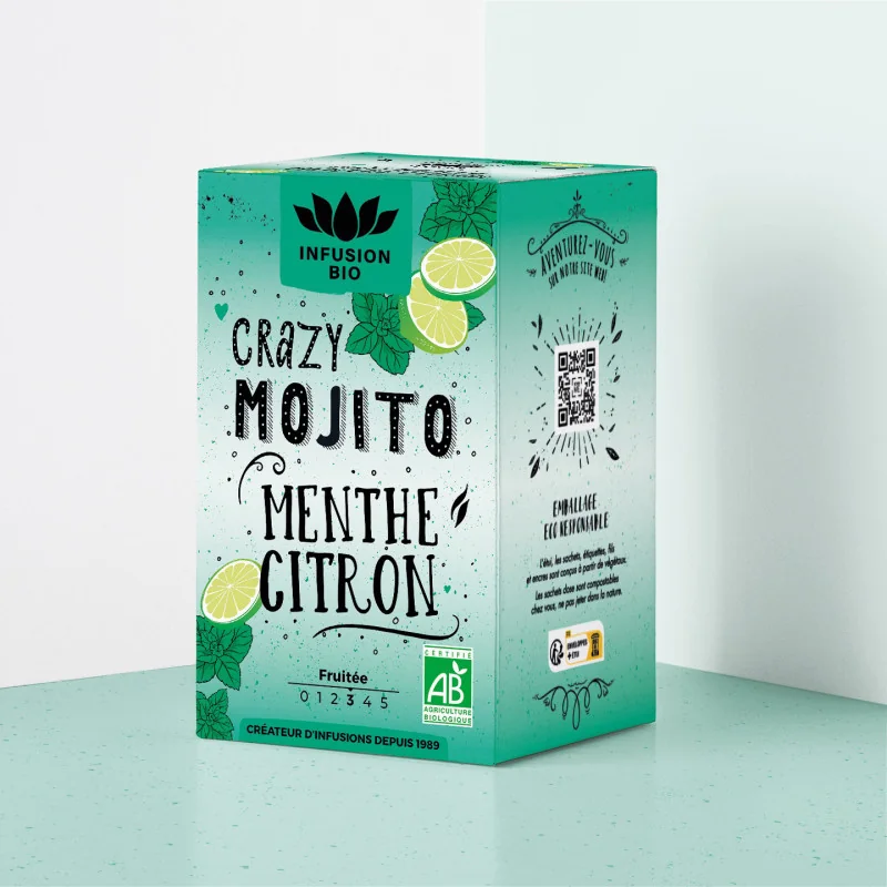 Infusion Crazy Mojito Bio* – 16 Sachets | Romon Nature