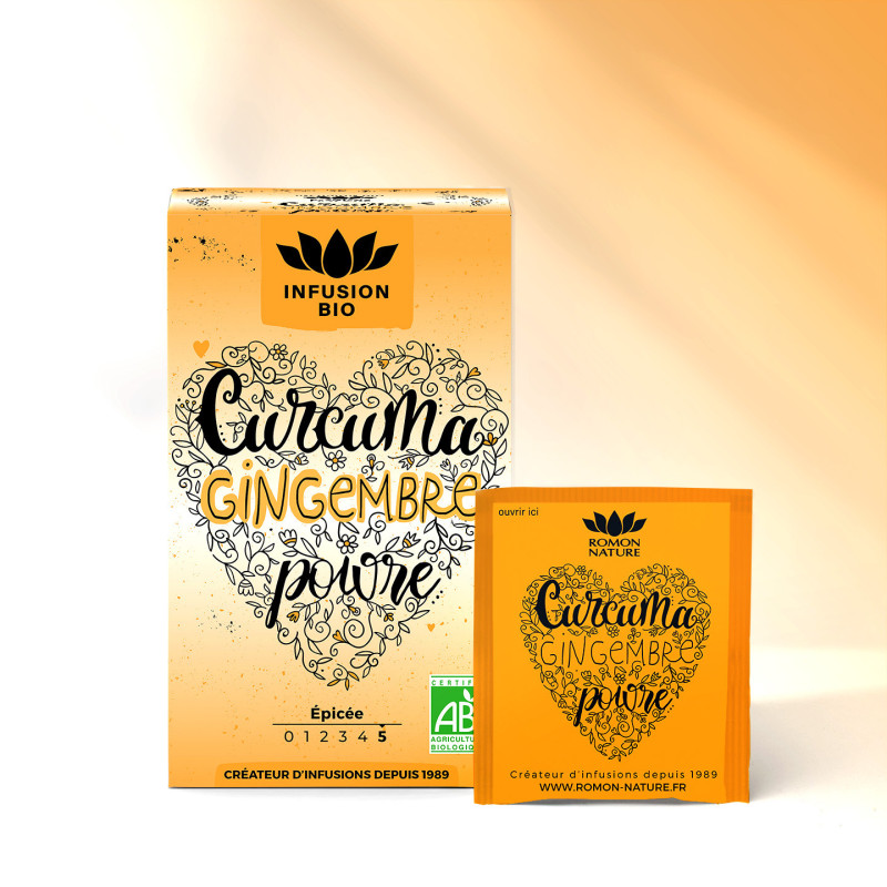 Organic Turmeric Ginger Pepper Infusion Spicy and Invigorating Blend