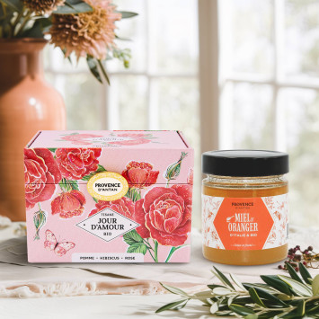 Coffret Douceur de Provence – Tisane & Miel Fleur d’Oranger | Cadeau