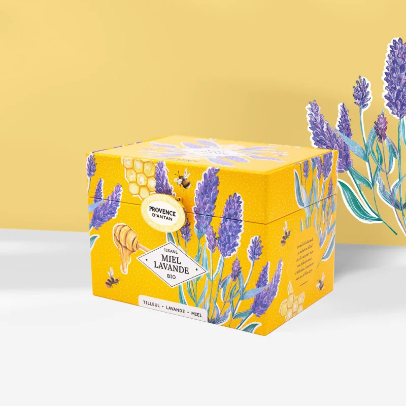 Coffret Champ Floral Lavande - Tisane, Miel & Eau de Cologne