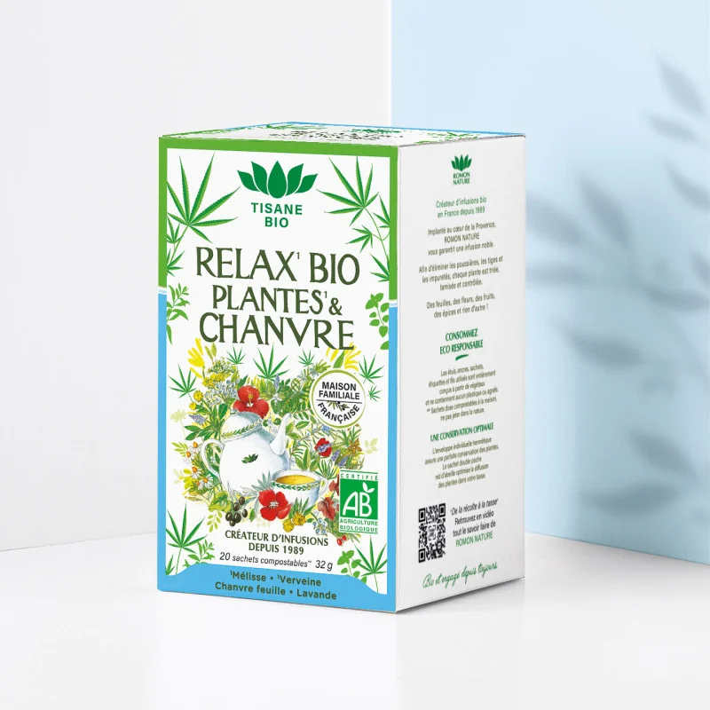 Infusion Relax Bio au chanvre | Provence d'Antan