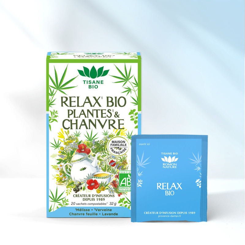 Infusion Relax Bio au chanvre | Provence d'Antan