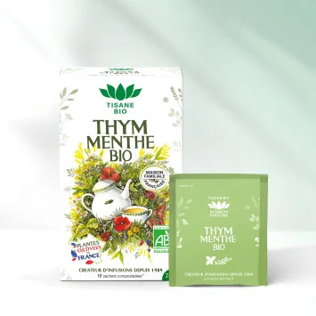 Organic Thyme Mint France Infusion – 18 Sachets