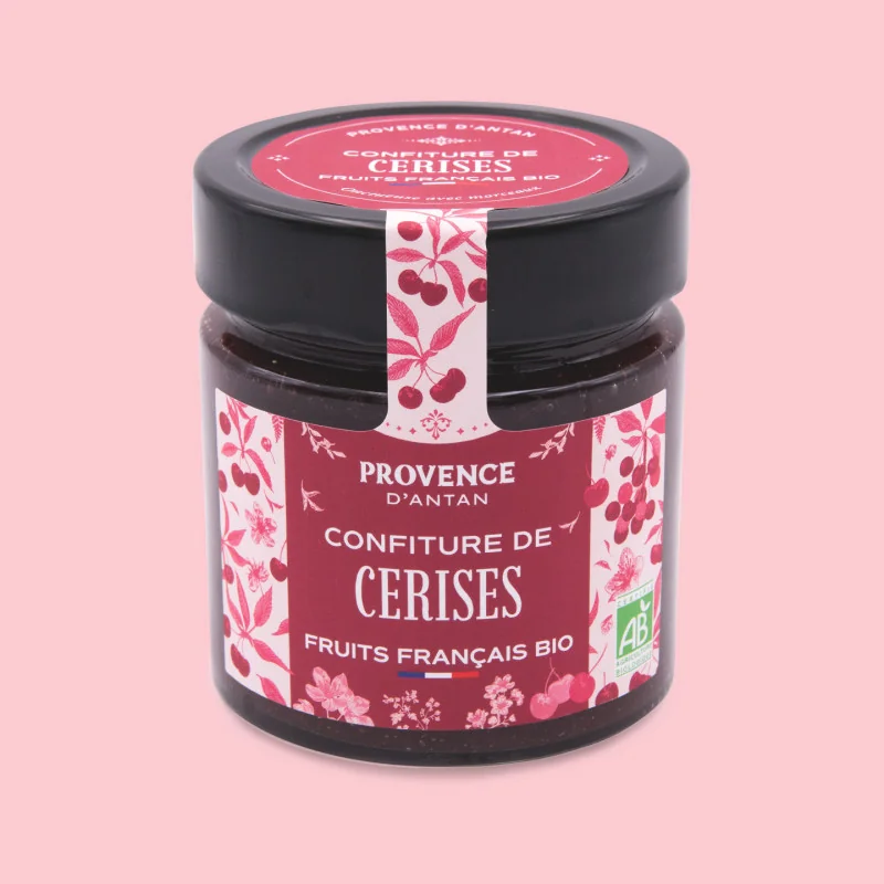 Organic Morello Cherry Jam – 335g Jar | Provence d’Antan