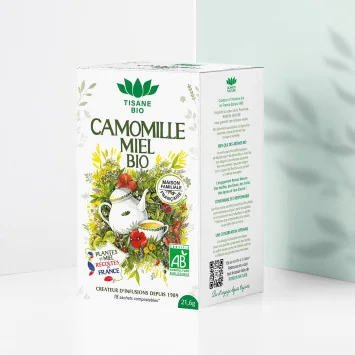 Organic French Chamomile & Honey Herbal Tea – 18 Tea Bags