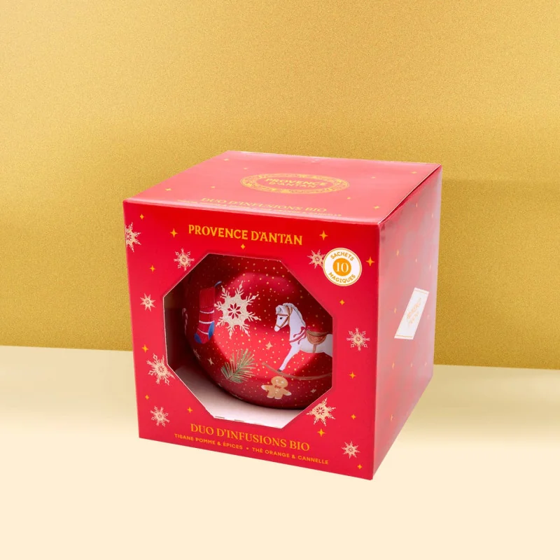 Grande Boule de Noël Duo Thé & Tisane Bio* – 10 sachets