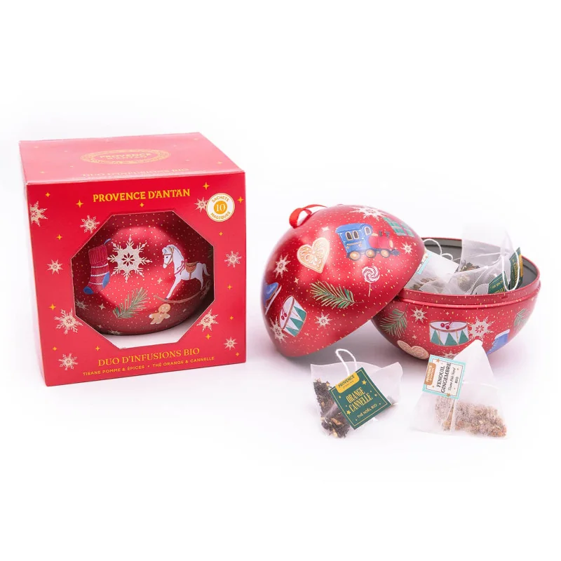 Grande Boule de Noël Duo Thé & Tisane Bio* – 10 sachets