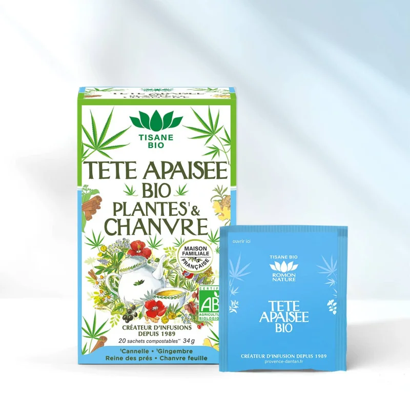 Organic Clear Head Herbal Tea* – Plants & Hemp – 20 sachets