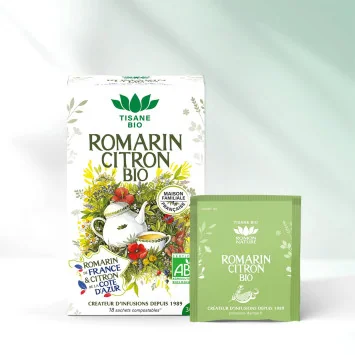 Tisane Romarin Citron de France Bio* – 18 sachets